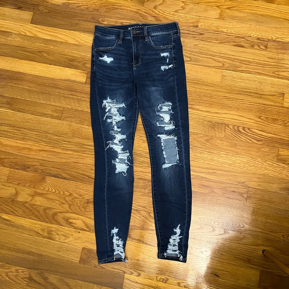 american eagle ripped jeggings